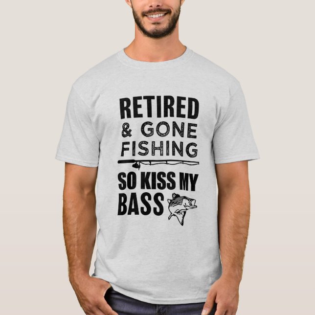 Retiré et allé pêcher ainsi le baiser mon T-shirt (Devant)