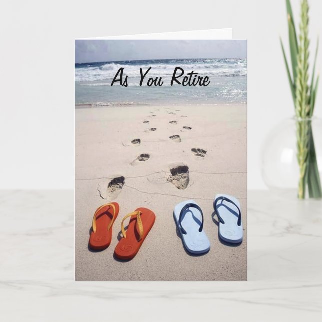 RETIRE=KICK DER SCHUHE UND ENTSPANNUNG KARTE (Vorderseite)