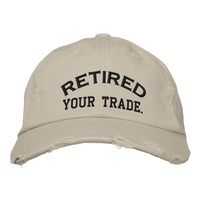 Retiré personnalisez-le !  Casquette brodé (Devant)