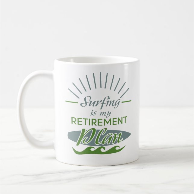 Retiré surfant mon cadeau de tasse de café de (Gauche)