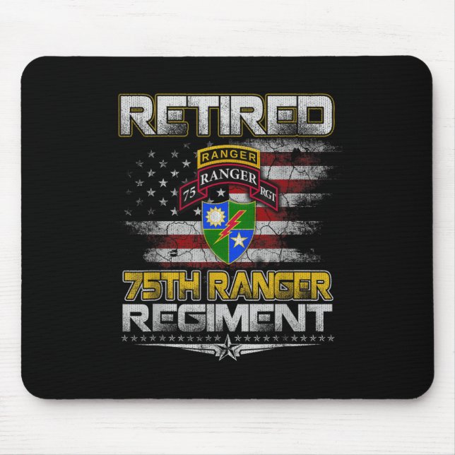 Retired 75th Ranger Regiment Veteran Patriotic Dad Mousepad (Vorne)
