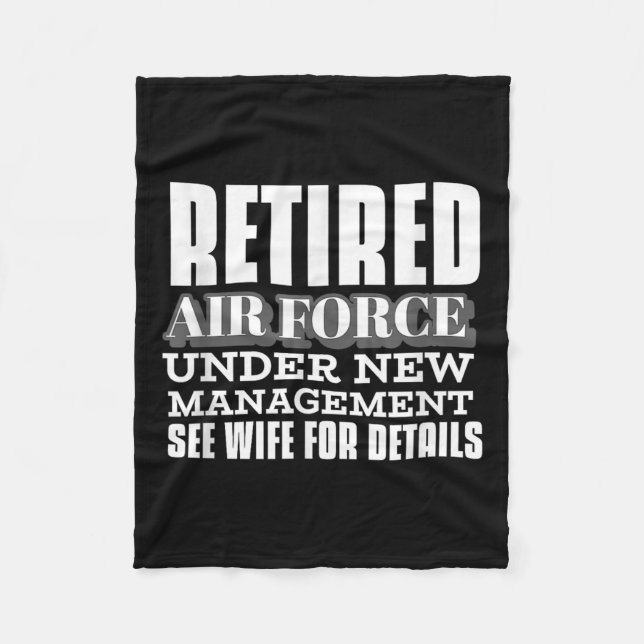 Retired Air Force Under New Management Retirement  Fleecedecke (Vorderseite)