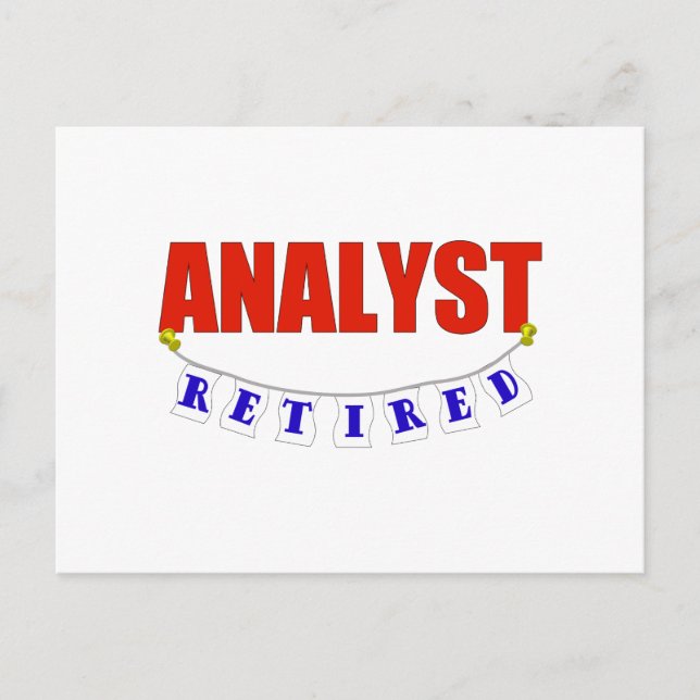 RETIRED ANALYST POSTKARTE (Vorderseite)