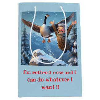 " RETIRED and HAPPY " Mittlere Geschenktüte