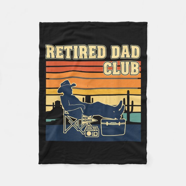 Retired And Proud Retirement Dad Club New Member  Fleecedecke (Vorderseite)