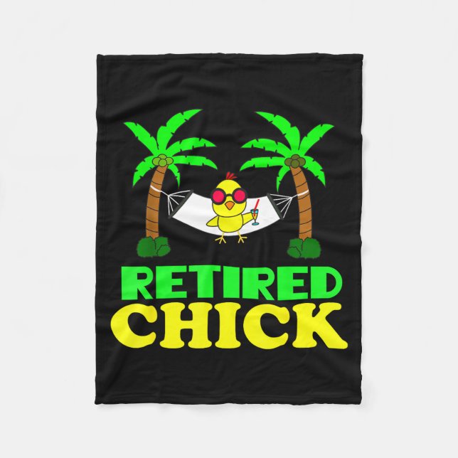 Retired Chick Humor Funny Retirement Party Gift Ne Fleecedecke (Vorderseite)