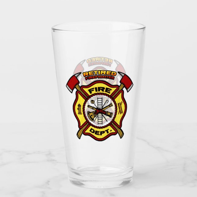 RETIRED FIREFIGHTER GLAS (Vorderseite)