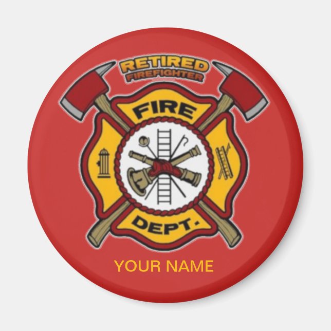 RETIRED FIREFIGHTER MAGNET (Vorne)