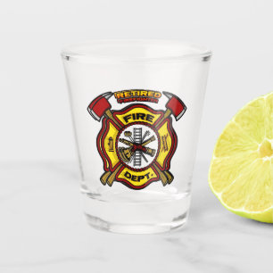 RETIRED FIREFIGHTER SCHNAPSGLAS