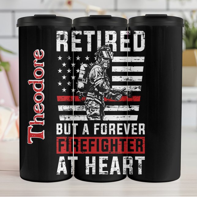 Retired Firefighter Still A Hero Thermosbecher (Von Creator hochgeladen)
