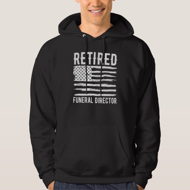 Retired Funeral Director Profession American Flag Hoodie (Vorderseite)