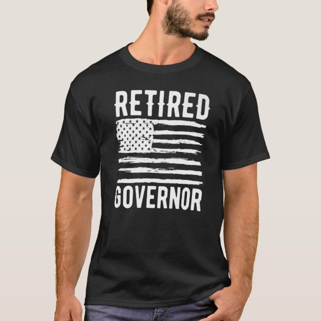 Retired Governor Profession American Flag Premium T-Shirt (Vorderseite)