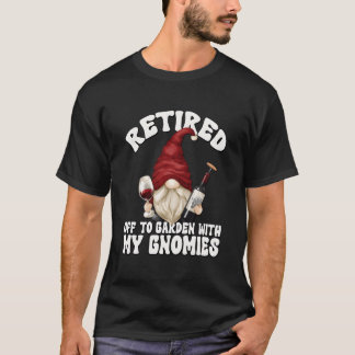 Retired Grandpa Gnome For Wine Retiret T-Shirt