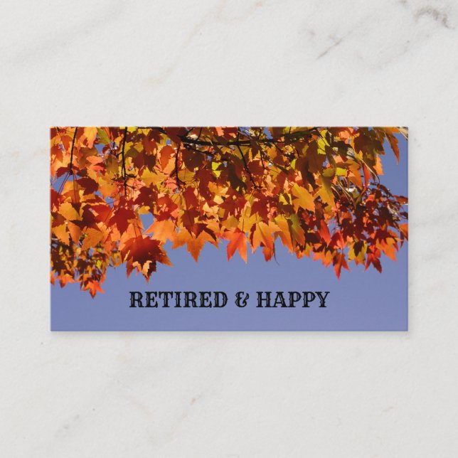 RETIRED Happy Visitenkarten Custom Herbst Blätter Visitenkarte (Vorderseite)