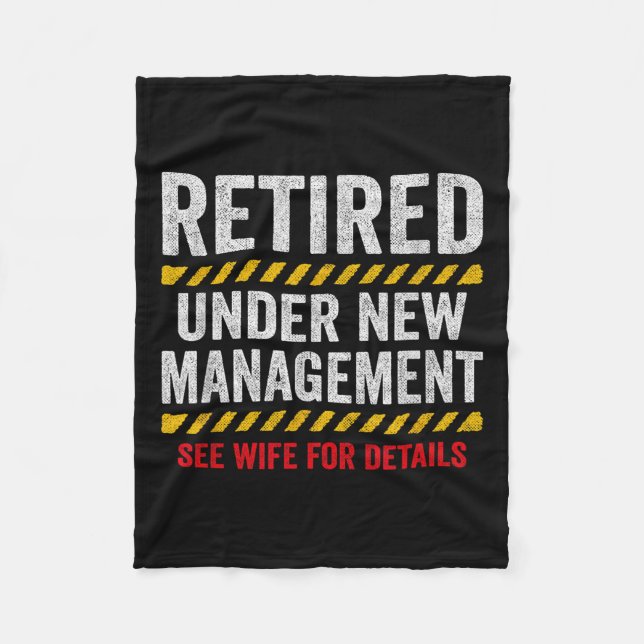 Retired Husband - Retirement Party - Funny Retirem Fleecedecke (Vorderseite)