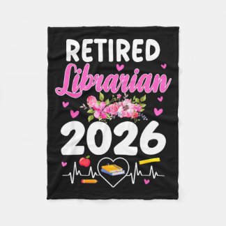 Retired librarian est 2026 school librarian fleecedecke