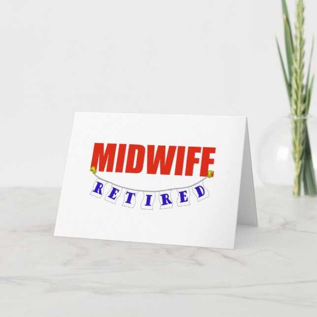 RETIRED MIDWIFE KARTE (Vorderseite)