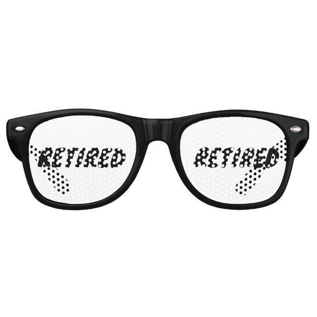 RETIRED NOVELTY SUNGLASSEN SHADES PARTYBRILLE (Vorderseite)