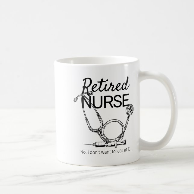 Retired Nurse Funny Nursing Retirement  Kaffeetasse (Rechts)