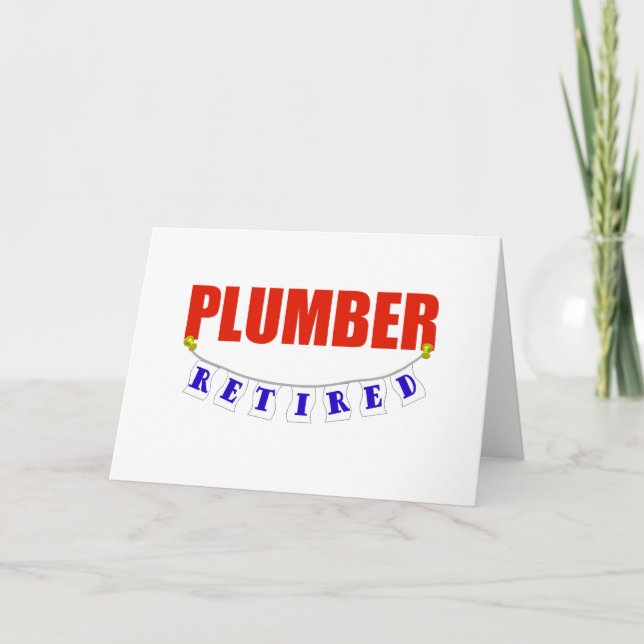 RETIRED PLUMBER KARTE (Vorderseite)