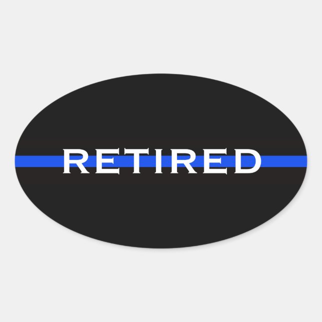 RETIRED POLICE OFFICER OVAL AUTOAUFKLEBER OVALER AUFKLEBER (Vorderseite)