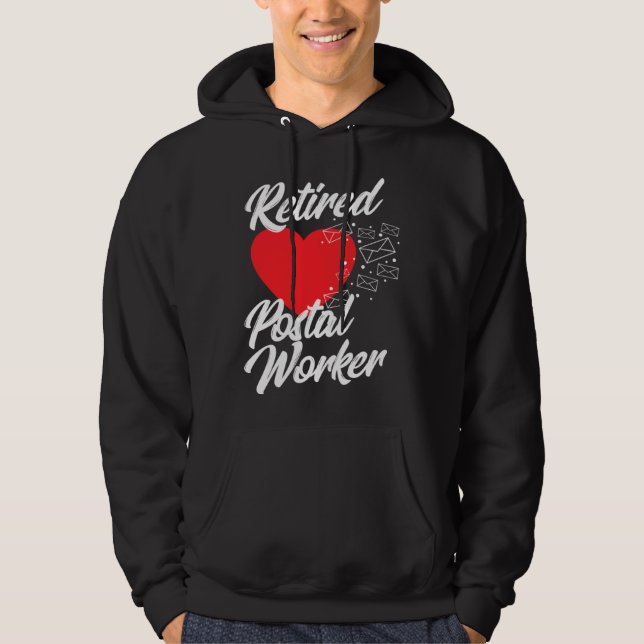 Retired Postal Worker Flag US Mailman Retirement Hoodie (Vorderseite)