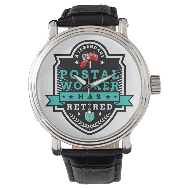 Retired Postal Worker Mailman Retirement Cute Armbanduhr (Vorderseite)