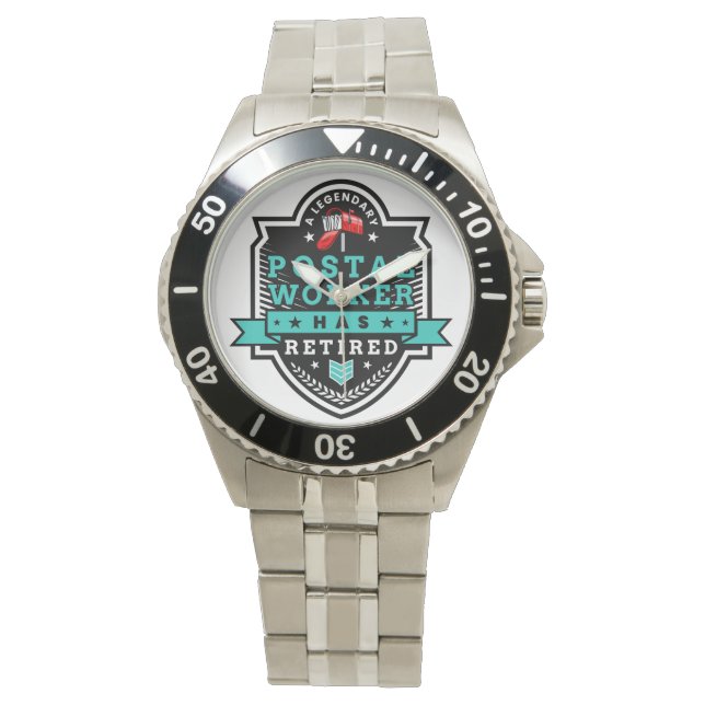 Retired Postal Worker Mailman Retirement Cute Armbanduhr (Vorderseite)