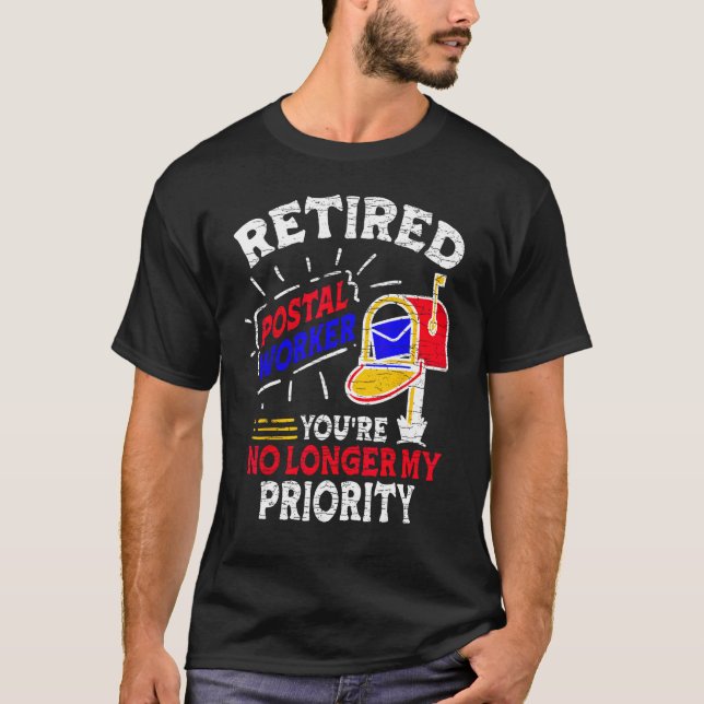 Retired Postal Worker Mailman T-Shirt (Vorderseite)