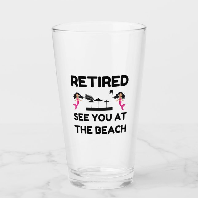 RETIRED SEHEN SIE SIE AM STRAND GLAS (Vorderseite)