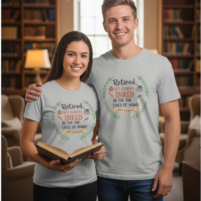 Retired Teacher Inked Life Retirement Gift Tri-Ble Tri-Blend Shirt (Von Creator hochgeladen)