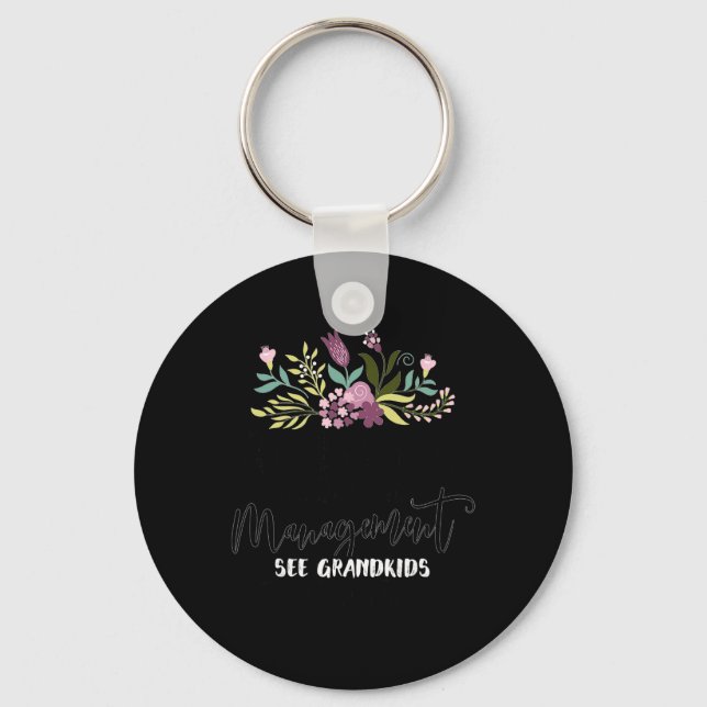 Retired Under New Management See Grandkids Funny R Schlüsselanhänger (Vorderseite)