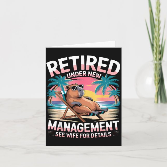 Retired Under New Management See Wife Funny Retire Karte (Vorderseite)