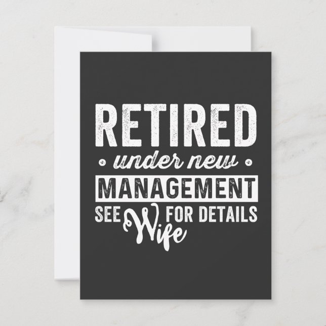 Retired under new management wife for details. dankeskarte (Vorderseite)