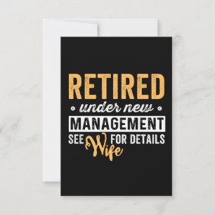Retired under new management wife for details. mitteilungskarte