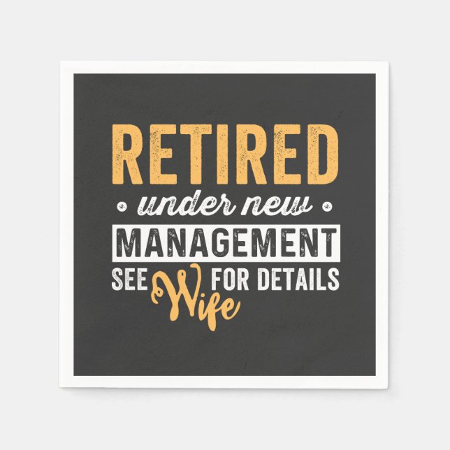 Retired under new management wife for details. serviette (Vorderseite)