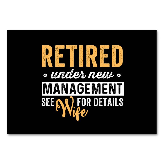 Retired under new management wife for details. tischnummer (Vorderseite)