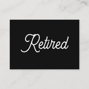 Retired Visitenkarte
