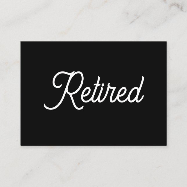 Retired Visitenkarte (Vorderseite)
