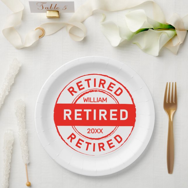 Retiree Fun! Party für die individuelle Altersvors Pappteller (Hochzeit)