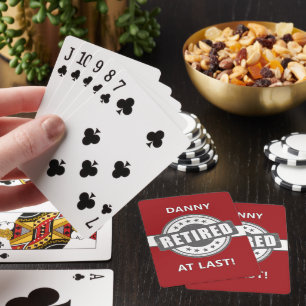 Retiree Geschenk! Personalisierte Rente Spielkarten