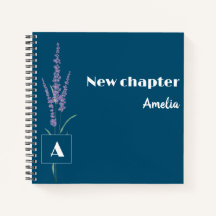 Retirees mit Monogramm Blumenname dunkelblau