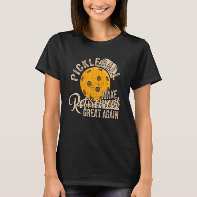 Retiremen für Pickleball Player Remüde Mama Vater T-Shirt (Vorderseite)