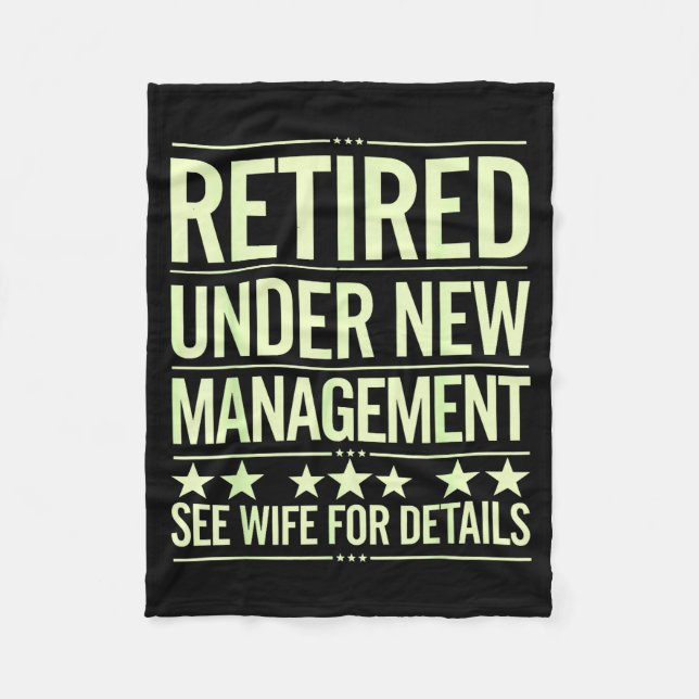 Retirement Art For Men Dad Husband Retired Retirem Fleecedecke (Vorderseite)