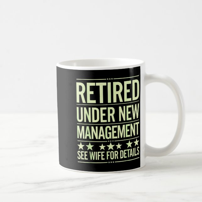 Retirement Art For Men Dad Husband Retired Retirem Kaffeetasse (Rechts)
