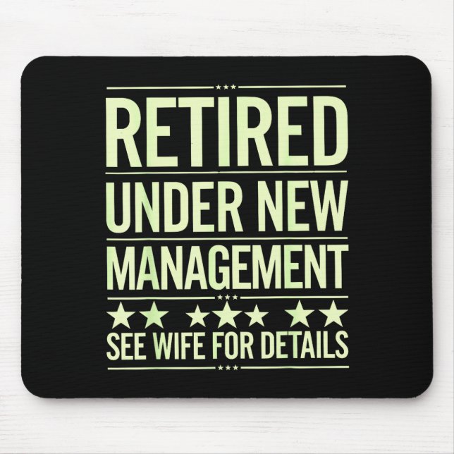 Retirement Art For Men Dad Husband Retired Retirem Mousepad (Vorne)