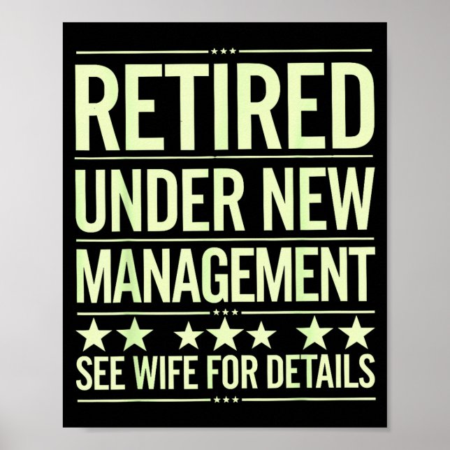 Retirement Art For Men Dad Husband Retired Retirem Poster (Vorne)