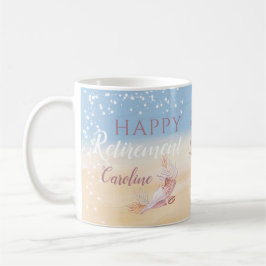 Retirement Beach Coastal Seashell Kaffeetasse
