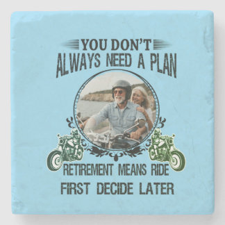 Retirement Biker Dad Custom Picture Steinuntersetzer