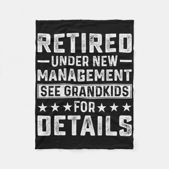 Retirement Gag Party Retired Under New Management  Fleecedecke (Vorderseite)